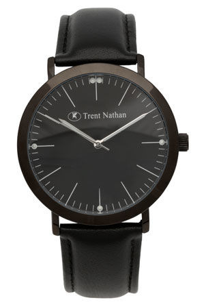  Trent Nathan Black Leather Gents Watch Tng103G3 