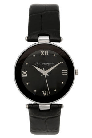  Trent Nathan Black Leather Watch TNL210L2 