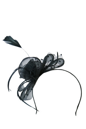  Collection Crinoline Fascinator with Spot Net & Feathers 