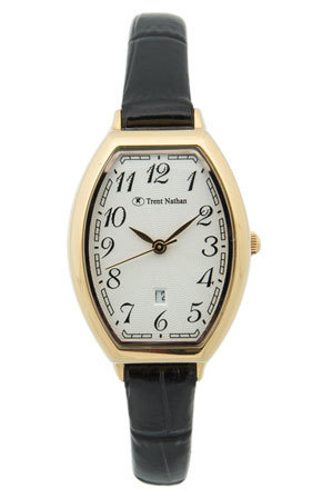  Trent Nathan TNL206L3 Black Leather Watch 