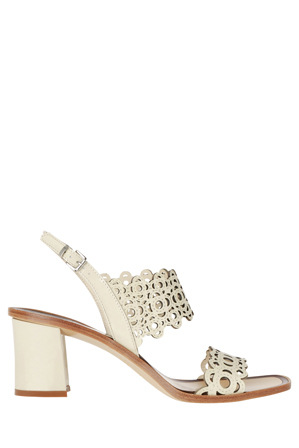  Innovare Made in Italy Noble Ivory Patent Sandal 