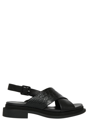  Robert Clergerie Calientek Black Croc Sandal 