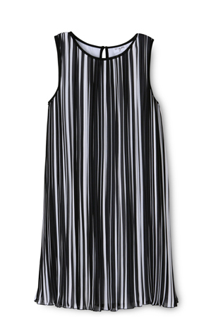 Origami Pleated Black And White Shift Dress 9-16 