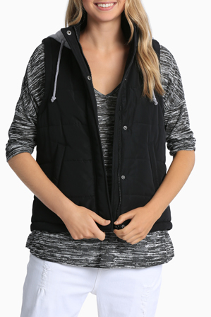  Miss Shop Jersey Lined Puffa Vest 