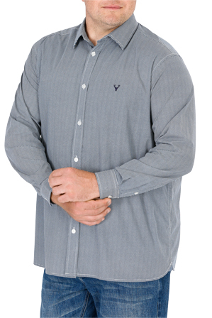 Jack Stone 3XL-7XL Long Sleeve Geometric Print Shirt 