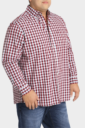  Jack Stone 3XL-7XL Long Sleeve Medium Check Shirt 