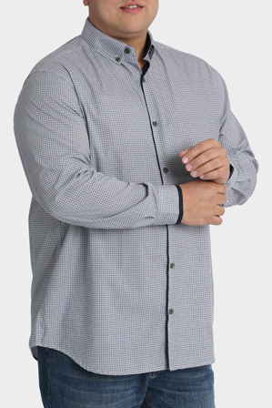  Jack Stone 3XL-7XL Long Sleeve Print Shirt 