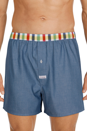  Mitch Dowd Chambray Contrast Woven Boxer 
