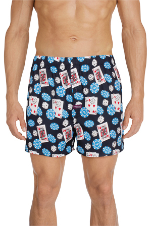  Mitch Dowd Black Jack and Dice Printed Boxer Short 