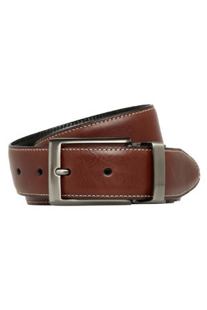  Trent Nathan Top-stich Reversible Leather Belt 