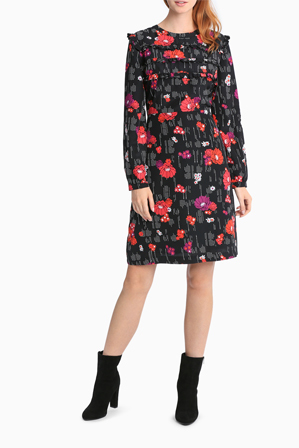  Hi There From Karen Walker Pop Floral Print Dress With Ruffle Details 