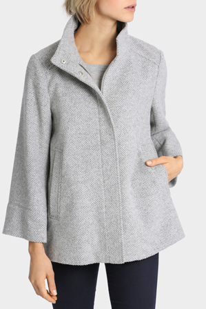  Hi There From Karen Walker Silver Waffle Cropped Swing Coat 