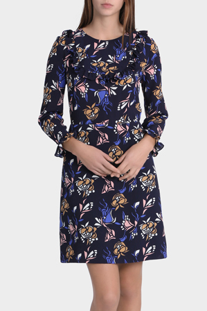  Hi There From Karen Walker Climbing Floral Print Dress with Frill 