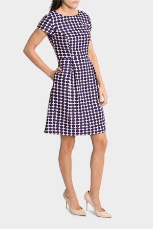  Hi There From Karen Walker Spot Jacquard Fit and Flare Dress 