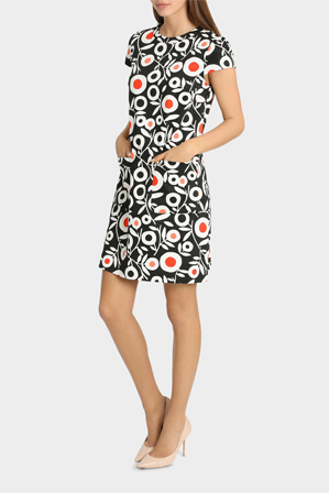  Hi There From Karen Walker Tangerine Apple Print Dress 