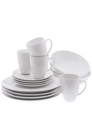  Maxwell & Williams White Basics Coupe 16 Piece Dinner Set 