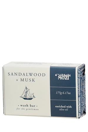  Mozi Sail Away Wash Bar 175g - Sandalwood & Musk 
