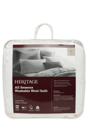  Heritage All Seasons Washable Wool Quilt 
