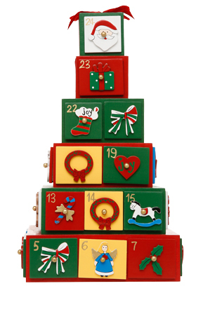  Vue Jingle Bells Wooden Gift Tree Advent Calendar 