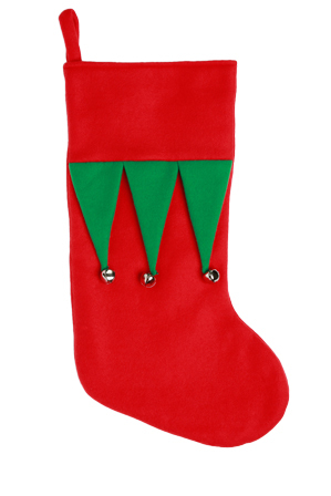  Vue Jingle Bells Red Stocking with 3 Bells 