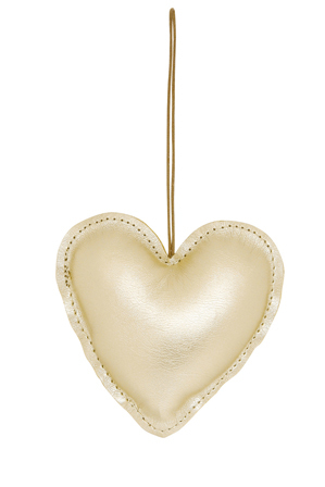  Vue Mode Padded Fabric Heart in Gold and Copper 