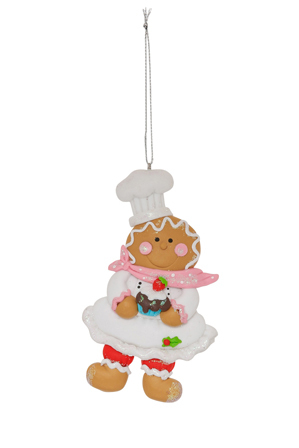  Vue Jingle Bells Clay Dough Gingerbread Lady Chef 