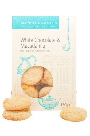  Mother Megs White Chocolate and Macadamia Biscuits 150g 