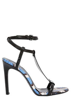  MCQ Alexander McQueen Stow T-Bar Blue Multi Sandal 
