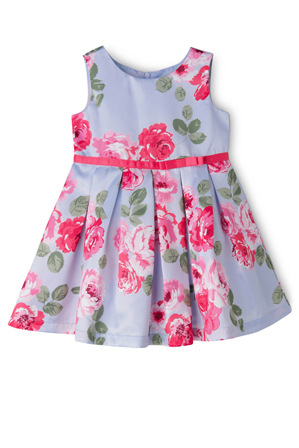  Origami Rose Print Party Dress 0-2 