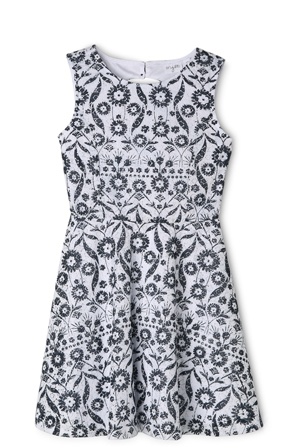  Origami Printed Lace Skater Dress 9-16 
