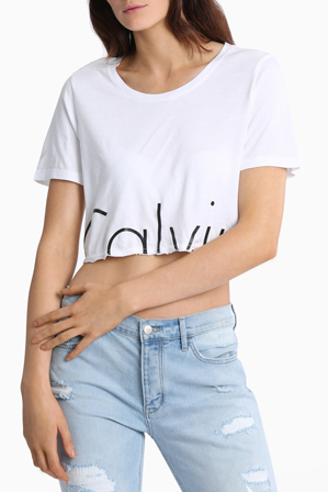  Calvin Klein Jeans Mycalvins Cropped Tee 