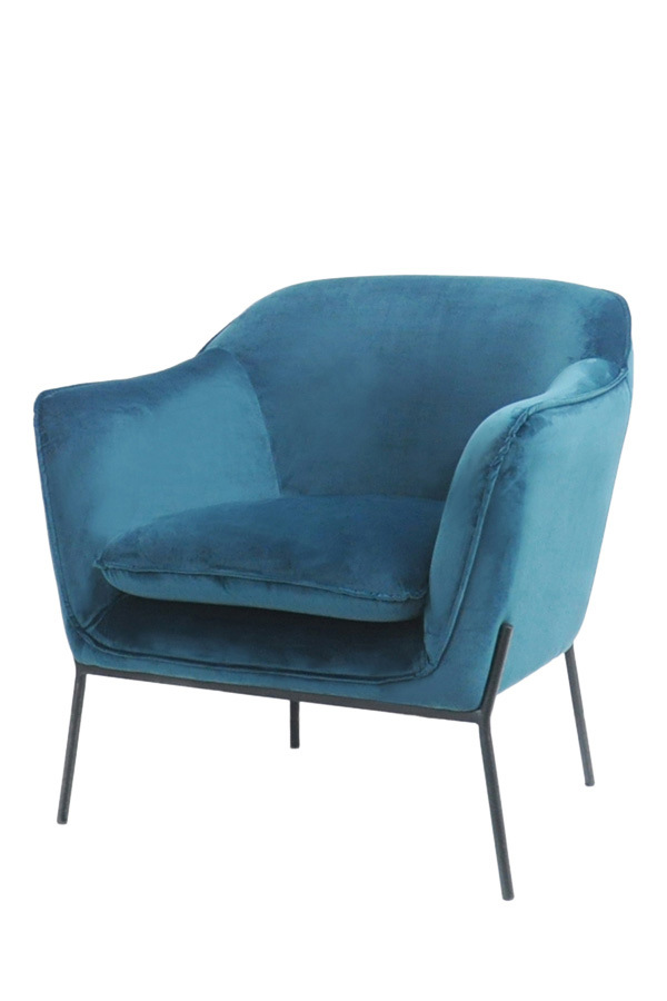 Vue | Harley Velvet Armchair in Turquoise | Myer Online
