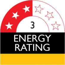 energy rating 3 stars 487 kilowatt hour