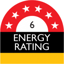 energy rating 6 stars 459 kilowatt hour